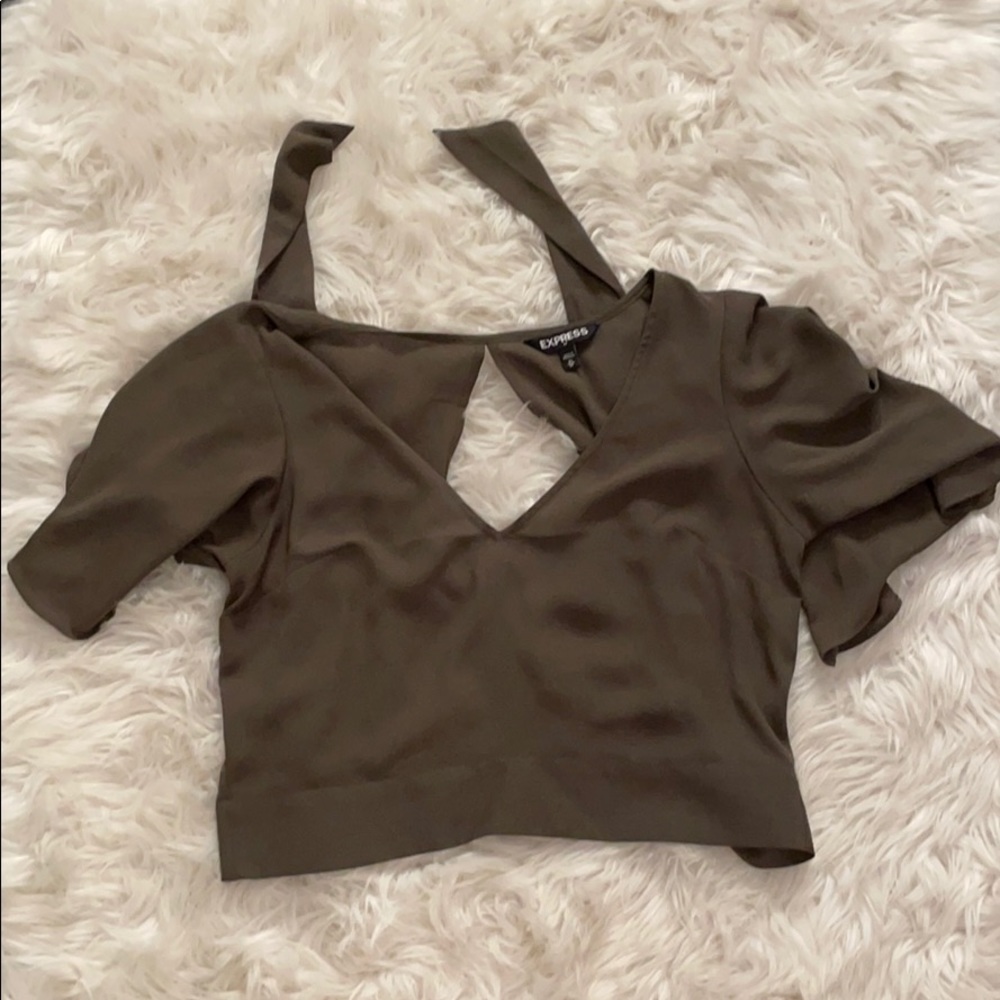 Express Crop Top - Olive